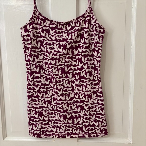 Aeropostale Tops - Y2K Style Foxes Print Maroon Preppy Funny Aeropostale Favorite Cami Tank Sz M